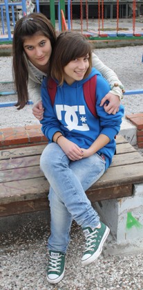 Η Ιωάννα Τότου (πίσω) και η Αναστασία Χούλη