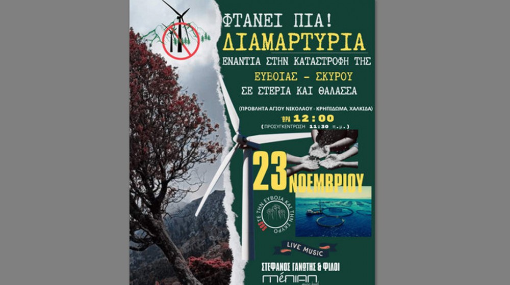 ΧΑΛΚΙΔΑ: Συγκέντρωση διαμαρτυρίας για την σωτηρία της Εύβοιας