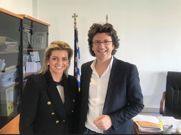 Η Λίνα Ευσταθίου επισκέφθηκε τον Γενικό Γραμματέα Νέας Γενιάς