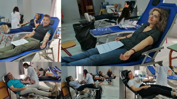 ΧΑΛΚΙΔΑ: Έδωσαν αίμα 40 εκπαιδευτικοί στο 18ο Δημοτικό Σχολείο