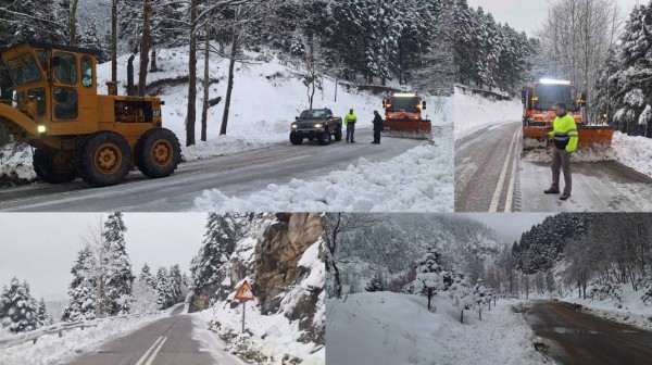 ΕΥΒΟΙΑ: Ειδυλλιακές εικόνες με χιόνι από την περιοχή του Μετοχίου της Δίρφυς