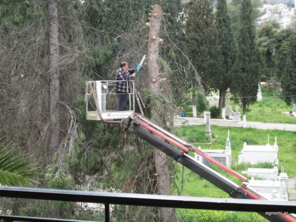 Πήρε ...φωτιά το πριόνι στη γειτονιά του Αγ. Ιωάννη Χαλκίδας