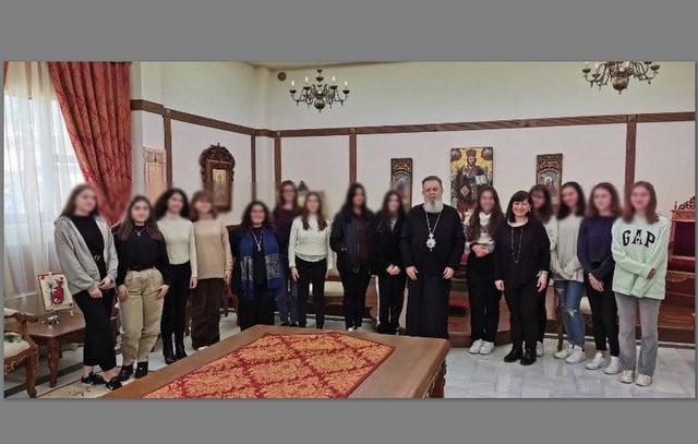 Μαθητές του 1ου Λυκείου Χαλκίδας επισκέφτηκαν τον Μητροπολίτη