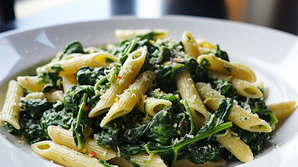 Πένες με σπανάκι