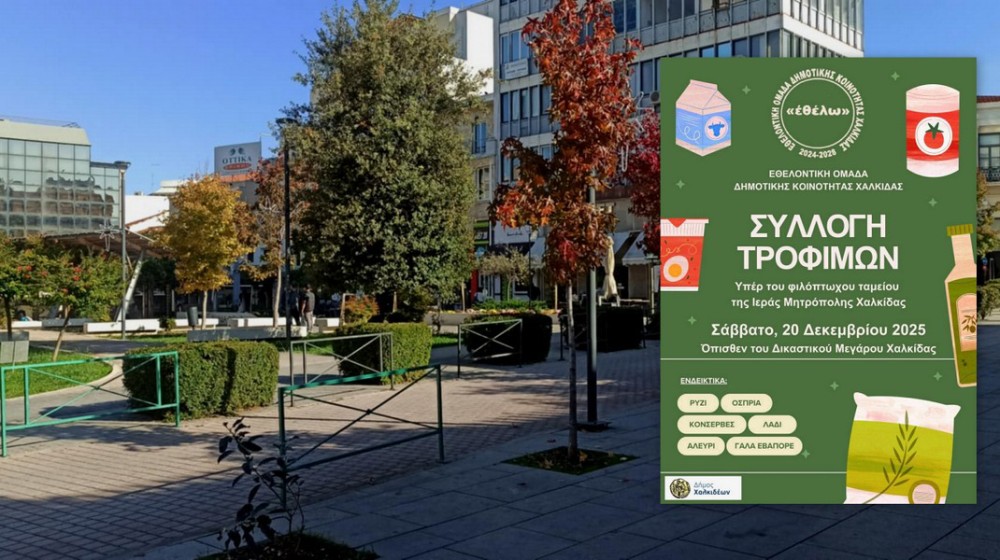 ΧΑΛΚΙΔΑ: Συγκέντρωση τροφίμων στην πλατεία Δικαστηρίων