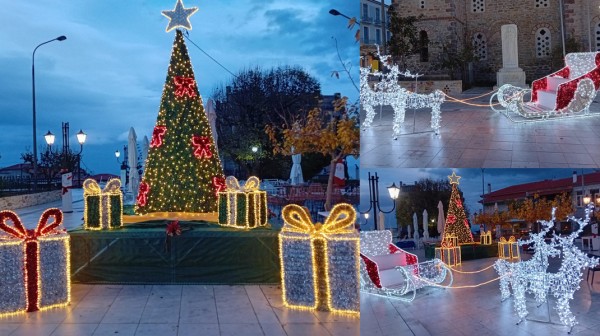 ΚΥΜΗ ΕΥΒΟΙΑΣ: Ο Δήμος στόλισε την κεντρική πλατεία και διοργανώνει Λευκή Νύχτα