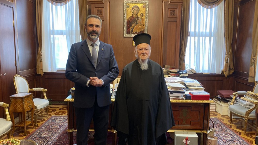 Ο πρόεδρος της Μαθηματικής Εταιρείας Εύβοιας συναντήθηκε με τον Οικουμενικό Πατριάρχη