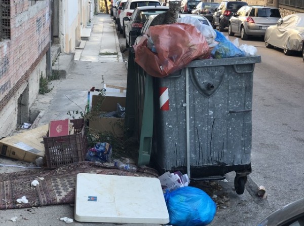 ΧΑΛΚΙΔΑ: Άθλια εικόνα στην οδό Λουκιανού Καρώνη