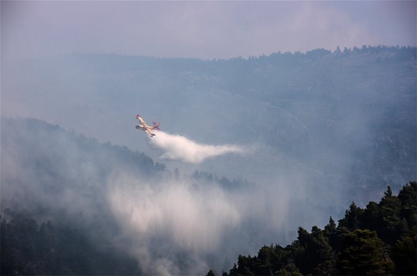 ΦΩΤΙΑ ΕΥΒΟΙΑ (ΤΡΙΤΗ ΜΕΡΑ): Μάχη από γη και αέρα ενάντια στις αναζωπυρώσεις
