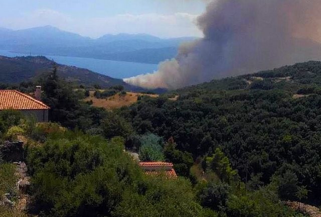 Επικίνδυνη φωτιά στη Φωκίδα