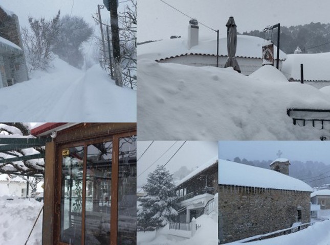ΕΥΒΟΙΑ - ΚΑΚΟΚΑΙΡΙΑ: Θάφτηκε στο χιόνι η Σέτα αλλά ... συνηθισμένα τα βουνά στα χιόνια (φωτό)