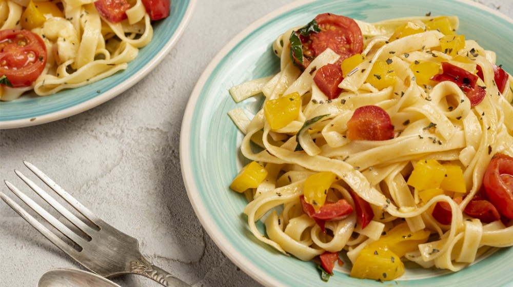 Λαζάνια με μοτσαρέλα και ντοματίνια