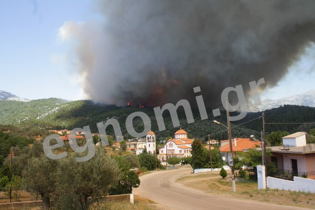 Οι φλόγες καταστρέφουν το δάσος σε  Άτταλη και Μακρυκάπα