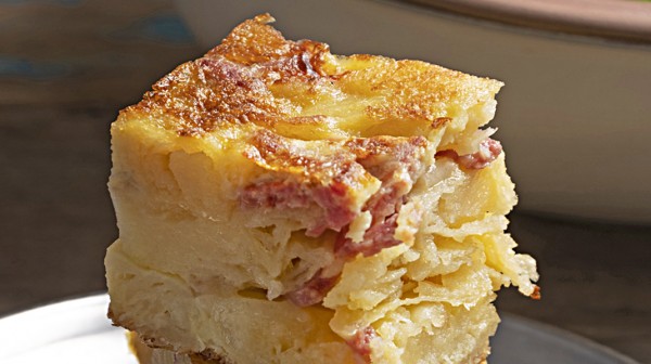 Ζαμπονοτυρόπιτα χωρίς φύλλο