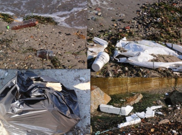 ΧΑΛΚΙΔΑ: Γεμάτη σκουπίδια η πλαζ της Σουβάλας το πρωί της Τρίτης (φωτορεπορτάζ)