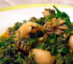 Σουπιές με σπανάκι και μυρωδικά