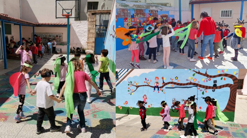 20ο ΔΗΜΟΤΙΚΟ ΧΑΛΚΙΔΑΣ: Η σχολική αυλή γέμισε με αράχνες, πεταλούδες, λουλούδια, πασχαλίτσες και φωτιές