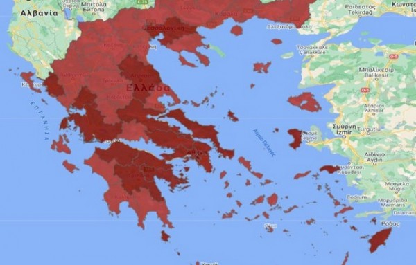 ΚΟΡΩΝΟΪΟΣ: Αυτός είναι ο νέος υγειονομικός χάρτης της Ελλάδας -Αναλυτικά όλα τα μέτρα
