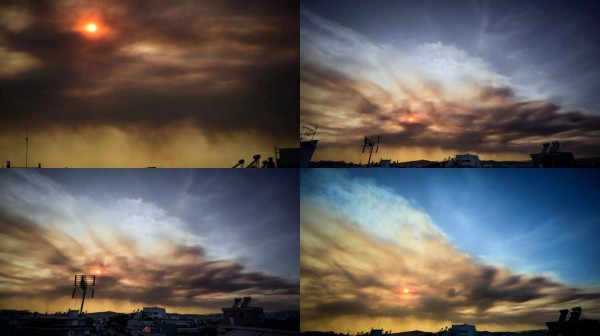 ΦΩΤΙΑ ΣΤΗΝ ΕΥΒΟΙΑ: Απόκοσμες εικόνες στην Αθήνα από την φωτιά σε Πισσώνα και Αφράτι