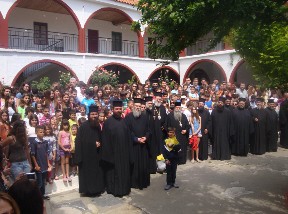 Τελετή λήξης των κατηχητικών στη Μονή Οσίου Δαβίδ
