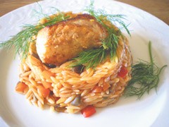 Φιλέτο πεσκανδρίτσας με κριθαράκι