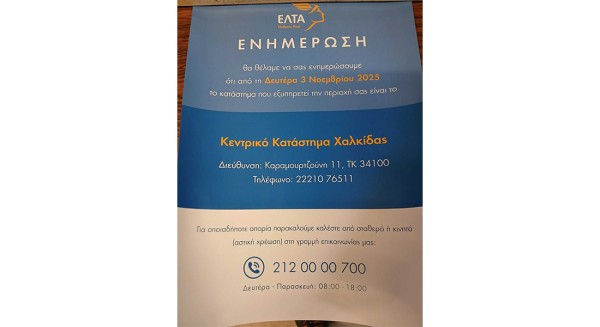 ΕΥΒΟΙΑ: Κλείνουν άμεσα 6 ταχυδρομεία!