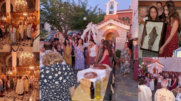 ΛΟΥΤΡΑ ΑΙΔΗΨΟΥ: Λαμπρή λιτανεία του Επιταφίου και της εικόνας της Παναγίας της Κουφής