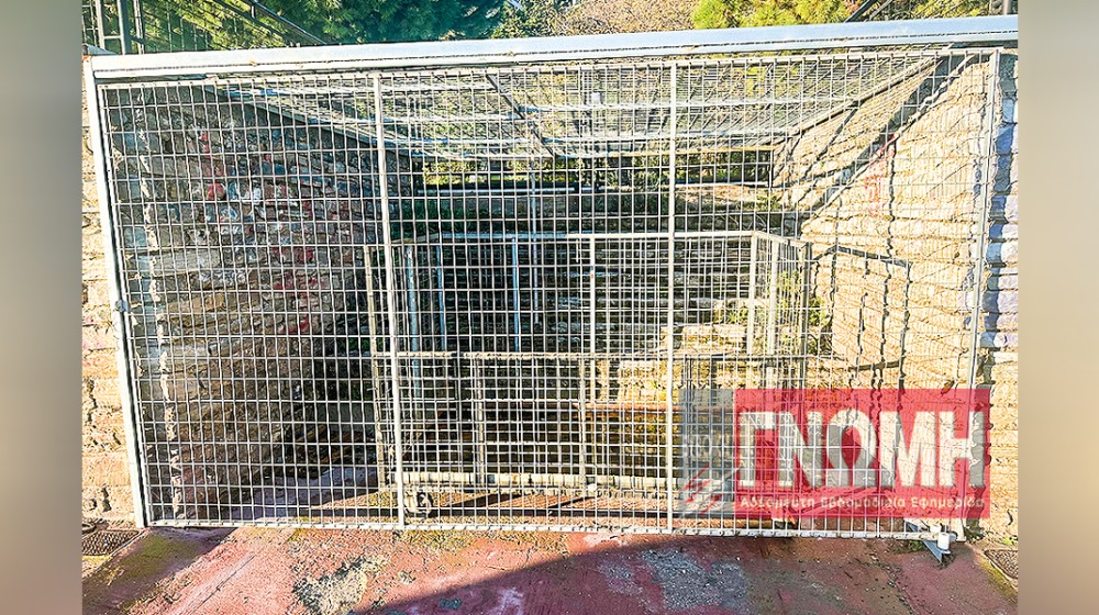 ΧΑΛΚΙΔΑ: Έφτιαξαν κιτς κλουβί για τα σκουπίδια