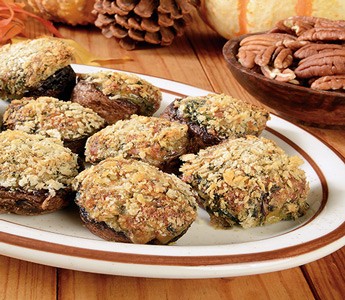 Μανιτάρια γεμιστά με τυρί και σπανάκι