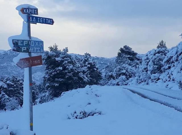 ΣΕΤΑ ΕΥΒΟΙΑΣ: Το χωριό ...βούλιαξε στο χιόνι (pics)