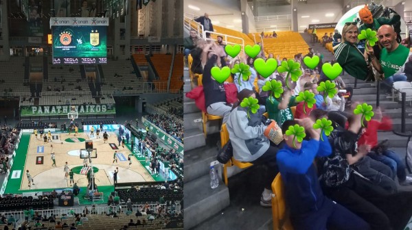 Μαθητές του 21ου Δημοτικού Σχολείου Χαλκίδας στον αγώνα μπάσκετ Παναθηναϊκός- Άρης