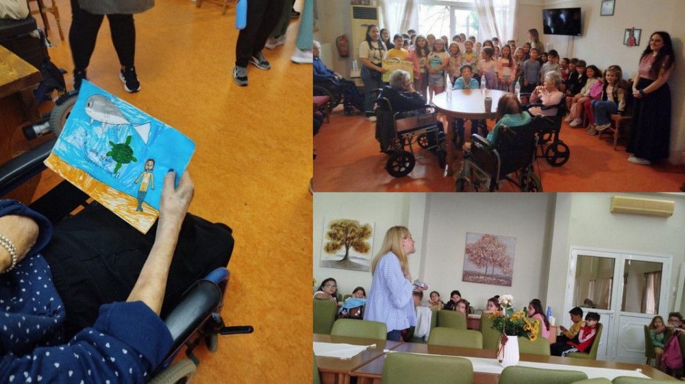 Μαθητές πρόσφεραν αγάπη και χαμόγελα στους ηλικιωμένους του Εκκλησιαστικού Γηροκομείου Χαλκίδας