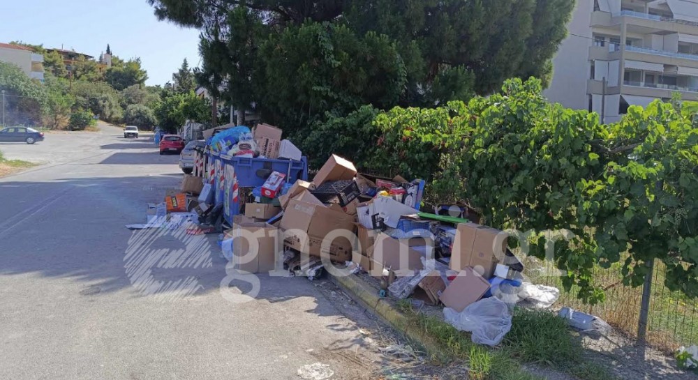 ΛΕΥΚΑΝΤΙ: Τα σκουπίδια σκέπασαν τον δρόμο