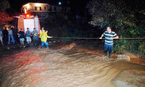 ΘΕΣΣΑΛΟΝΙΚΗ: Εσπασε φράγμα και κινδύνεψαν άνθρωποι