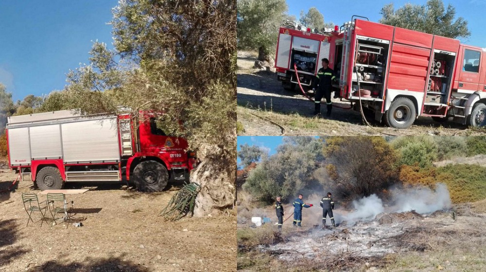 ΑΓΙΟΣ ΙΩΑΝΝΗΣ ΑΛΙΒΕΡΙΟΥ: Γυναίκα έβαλε φωτιά σε χωράφι με ελιές (φωτό)