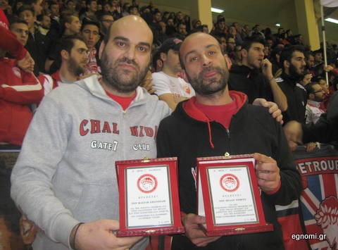 Τίμησαν με πλακέτες τους παίκτες του Ολυμπιακού