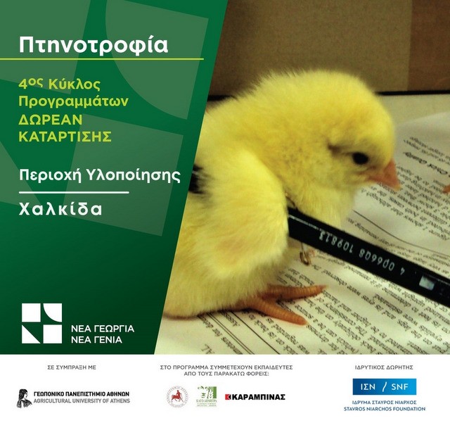 ΧΑΛΚΙΔΑ: Δωρεάν πρόγραμμα κατάρτισης στον κλάδο της πτηνοτροφίας