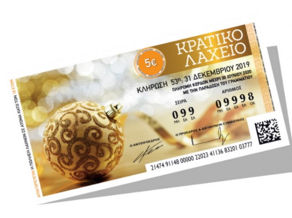 Ο κορωνοϊός γκρεμίζει μία παράδοση 93 ετών- Δεν θε γίνει φέτος κλήρωση του πρωτοχρονιάτικου λαχείου