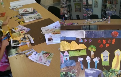 Κολάζ με περιοδικά και εφημερίδες