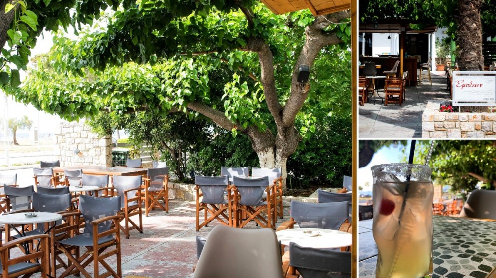 ΕΜΠΛΕΩΝ CAFE: Χαλαρές ροκιές στο Πευκί κάτω από τα δέντρα