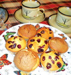 Ατομικά κέικ με κράνμπερις