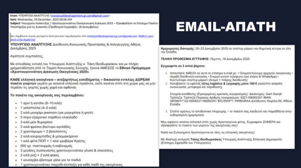 ΠΡΟΣΟΧΗ ΑΠΑΤΗ: Ψεύτικο γιορτινό πακέτο με… ακριβό τίμημα