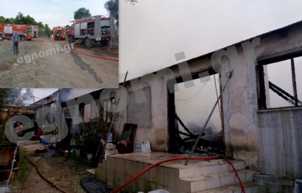 ΑΡΤΑΚΗ: Στάχτη έγινε η βιοτεχνία ξυλείας του Λεοντή (φωτό)