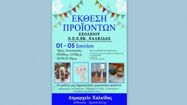 ΧΑΛΚΙΔΑ: Έκθεση χειροποίητων προϊόντων από μαθητές