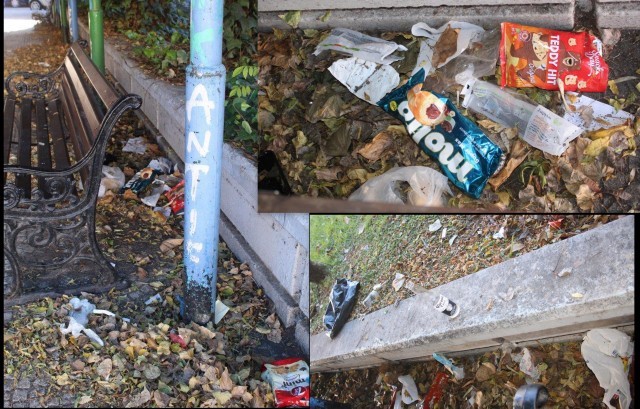 ΧΑΛΚΙΔΑ: Μία ...διακόσμηση με σκουπίδια στην πέργκολα της  πλατείας  Αγίου Νικολάου