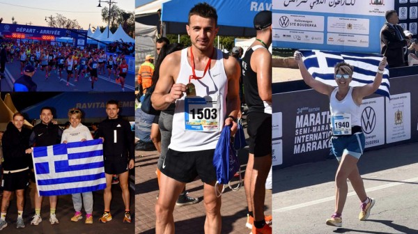 Μέλη του Συλλόγου Δρομέων Εύβοιας έτρεξαν σε Μαραθώνιο στο Μαρόκο