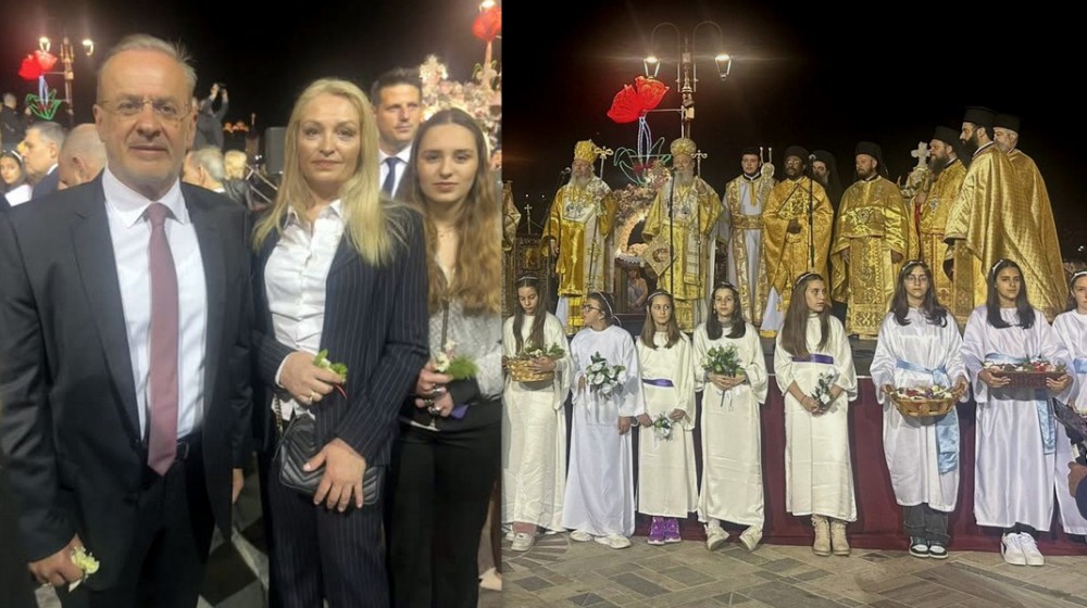 Με την σύζυγο και την κόρη στους Επιτάφιους ο Θανάσης Ζεμπίλης