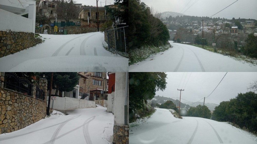 EYBOIA - ΧΙΟΝΟΠΤΩΣΗ: Το έστρωσε στη Σέτα αλλά χωρίς προβλήματα (φωτό)