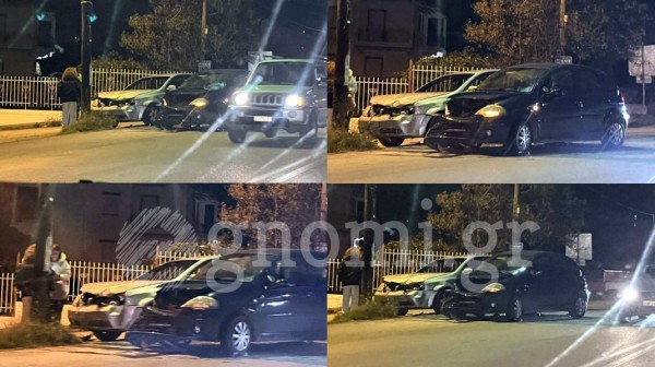 ΧΑΛΚΙΔΑ: Σφοδρή σύγκρουση δύο αυτοκινήτων στην Έξω Παναγίτσα