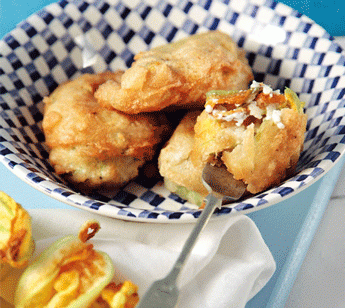 Κολοκυθοανθοί τηγανητοί με κουρκούτι